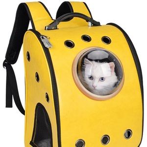 ❌SOLD❌Peyton Dog Cat Pet Carrier Backpack (Yellow)